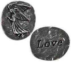 Love Angel pocket stone - Click Image to Close