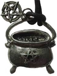 Cauldron with Pentacle amulet - Click Image to Close