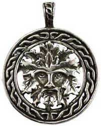 Celtic Greenman amulet - Click Image to Close