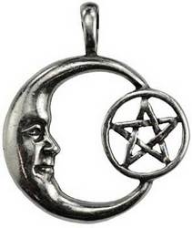 Pentacle Moon Celestial amulet - Click Image to Close