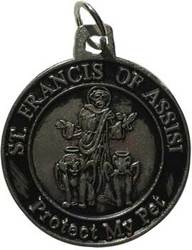 St Francis Protect My Pet amulet