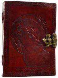 Wolf Moon leather blank book w/ latch