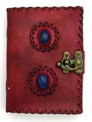 2 Lapis Stones leather blank book w/ latch