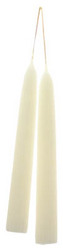 7" Antique White taper pair - Click Image to Close