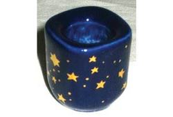 Cobalt Ceramic Starry chime holder - Click Image to Close