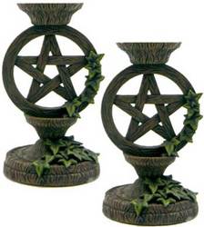 5 1/2" Pentagram taper holder (set of 2) - Click Image to Close