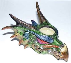 3" Dragon tealight holder - Click Image to Close