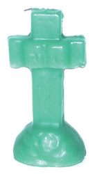 4 1/4" Green Cross candle