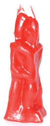 5 1/2" Red Lover candle - Click Image to Close