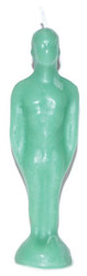 7 1/4" Green Male candle