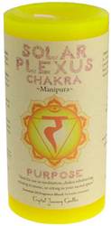 Solar Plexus Chakra pillar candle 3" x 6" - Click Image to Close