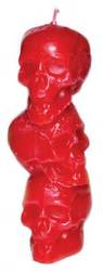 4 1/2" Red 3 Skulls - Click Image to Close