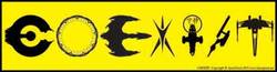 Coexist SciFi bumper sticker