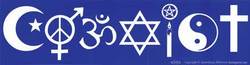 Coexist bumper sticker