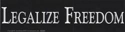 Legalize Freedom bumper sticker