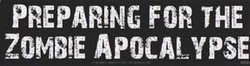 Preparing for the Zombie Apocalypse bumper sticker - 11" by 3"