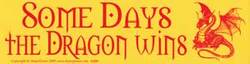 Some Days the Dragon Wins bumper sticker