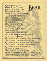 Bear Prayer poster - Click Image to Close