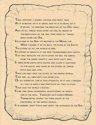 Emerald Tablet poster