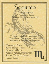 Scorpio zodiac poster