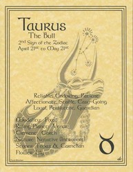 Taurus zodiac poster - Click Image to Close