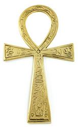 Brass Ankh 3 1/2" x 6 1/2" - Click Image to Close