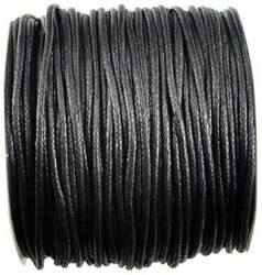 Black Waxed Cotton cord 2mm 100 meters - Click Image to Close