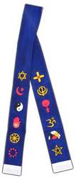 Interfaith Minister's Stole blue/ white