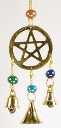 Three Bell Pentagram wind chime