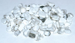 1 lb Howlite, White tumbled chips 6-8mm