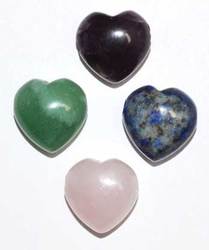 15mm Heart Beads various stones (2/pk) - Click Image to Close