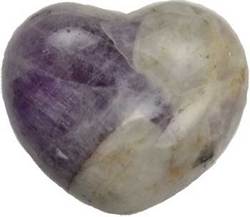 1 3/4" Amethyst, Chevron heart - Click Image to Close