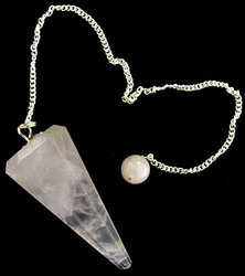 6-sided Rose Quartz pendulum - Click Image to Close