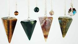 Assorted Faceted 6 side pendulum - Click Image to Close