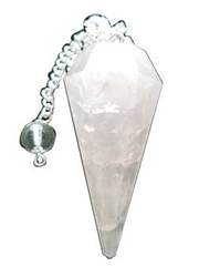 6-sided Rose Quartz pendulum - Click Image to Close