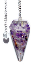 6-sided Amethyst Orgone pendulum - Click Image to Close