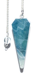 6-sided Green Fluorite pendulum - Click Image to Close