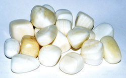 1 lb White Stripe Calcite tumbled stones - Click Image to Close