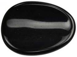 Black Obsidian worry stone - Click Image to Close