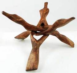 3-Legged Cobra Wooden stand 8" - Click Image to Close