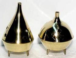 3" Brass cone and Resin incense Burner - Click Image to Close