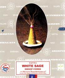 White Sage dhoop cones satya (12/pk)