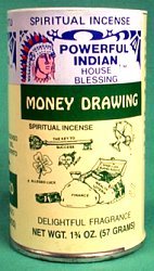 Money Drawing powder incense 1 3/4 oz