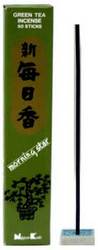 Green Tea morning star stick incense & holder 50 pack