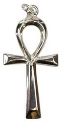 1 1/2" Ankh pendant sterling - Click Image to Close