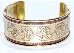 Tree of Life copper & brass bracelet