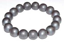 12mm Hematite, Matt bracelet - Click Image to Close