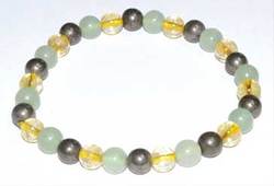 6mm Aventurine, Green, Citrine & Pyrite bracelet