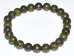 8mm Epidote W/ Pyrite - Click Image to Close