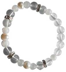 8mm Quartz/ Rainbow Moonstone Pearl